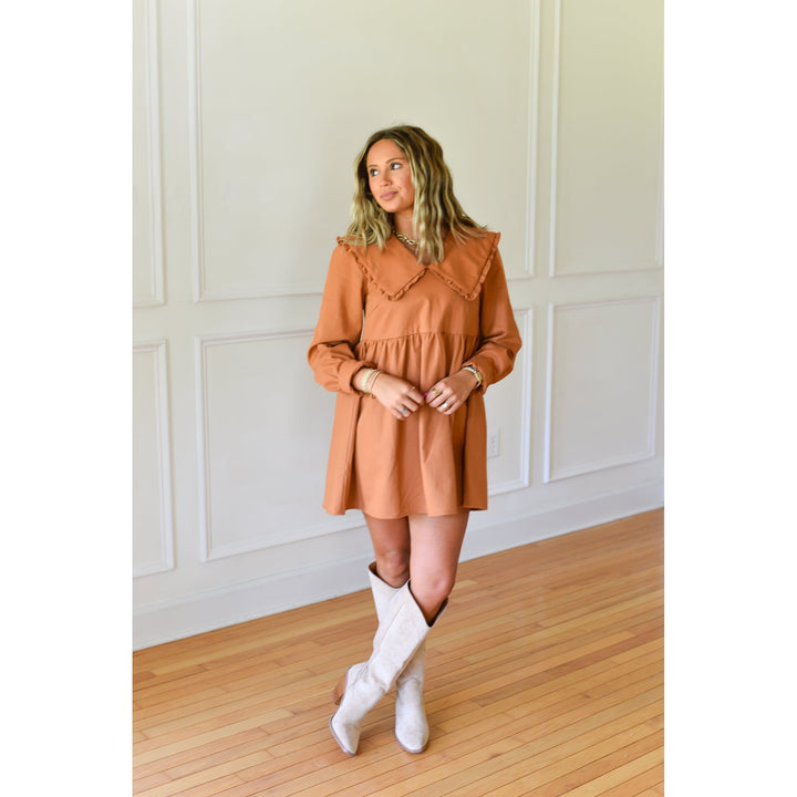 copper mini dress