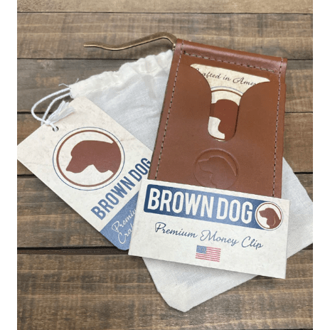 brown dog money clip