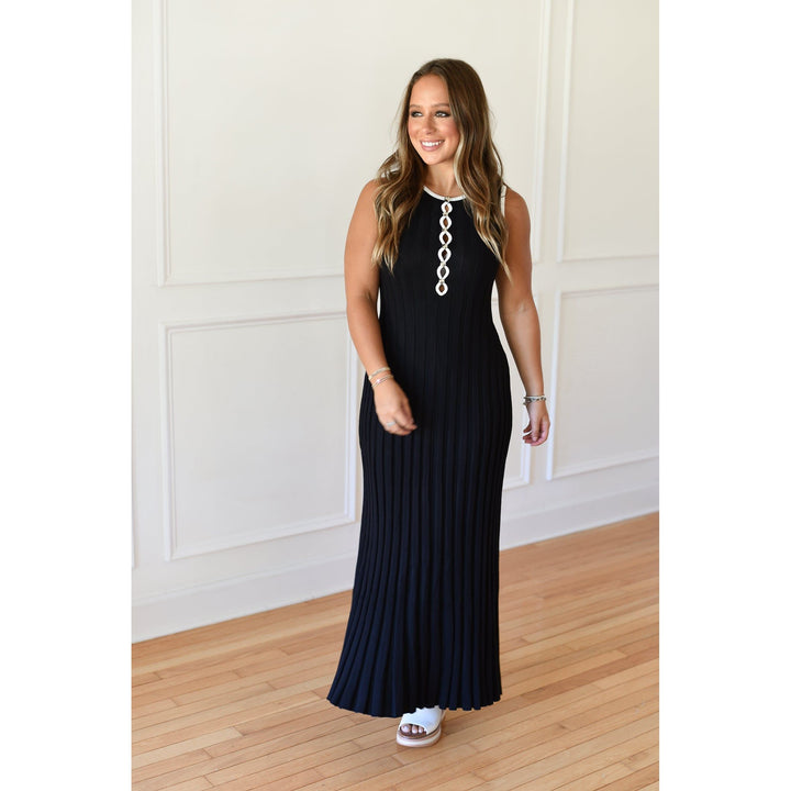 Shawna Sleeveless Ribbed Knit Maxi Dress