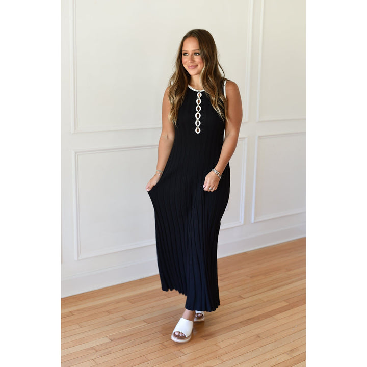 Shawna Sleeveless Ribbed Knit Maxi Dress