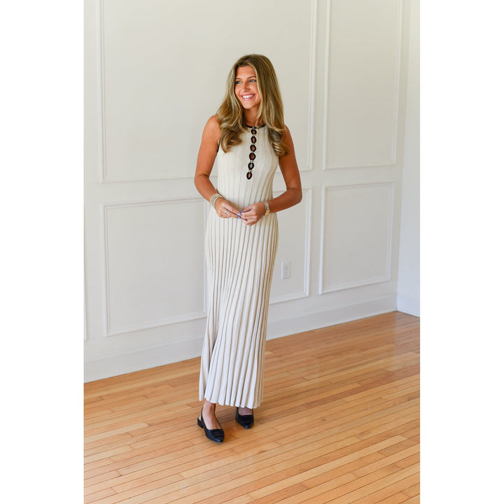 Shawna Sleeveless Ribbed Knit Maxi Dress