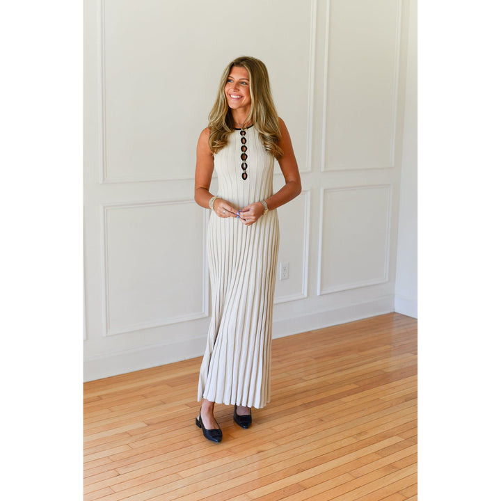 Shawna Sleeveless Ribbed Knit Maxi Dress