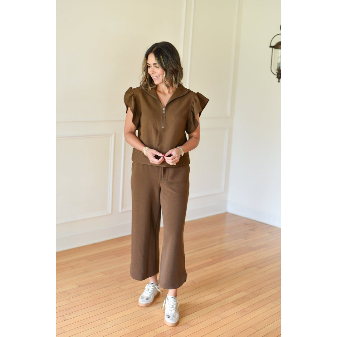 Quinn Ribbed Two Piece Pants Set