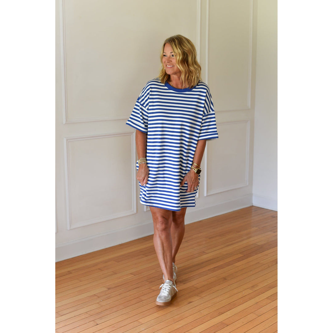 oversized striped dress