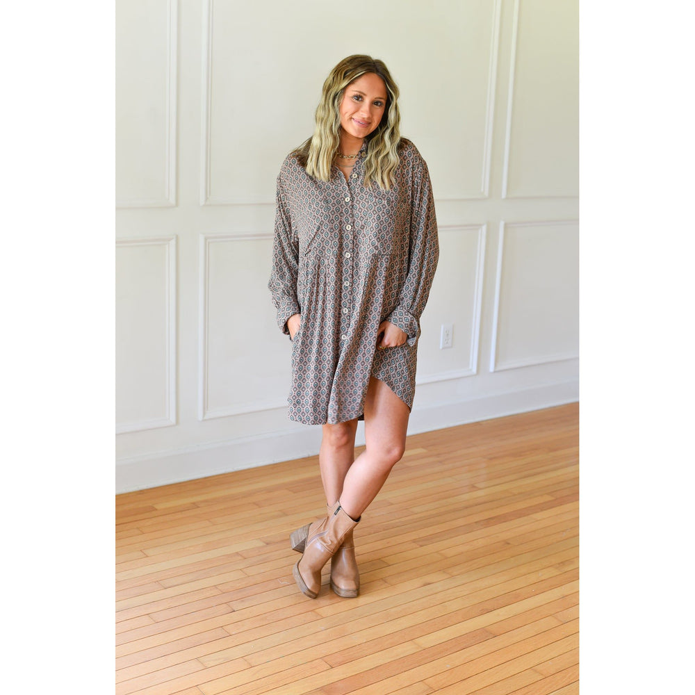 long sleeve shirt dress