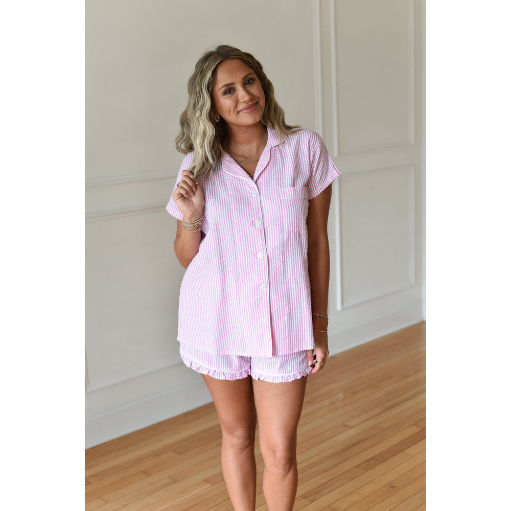 pink pajama set