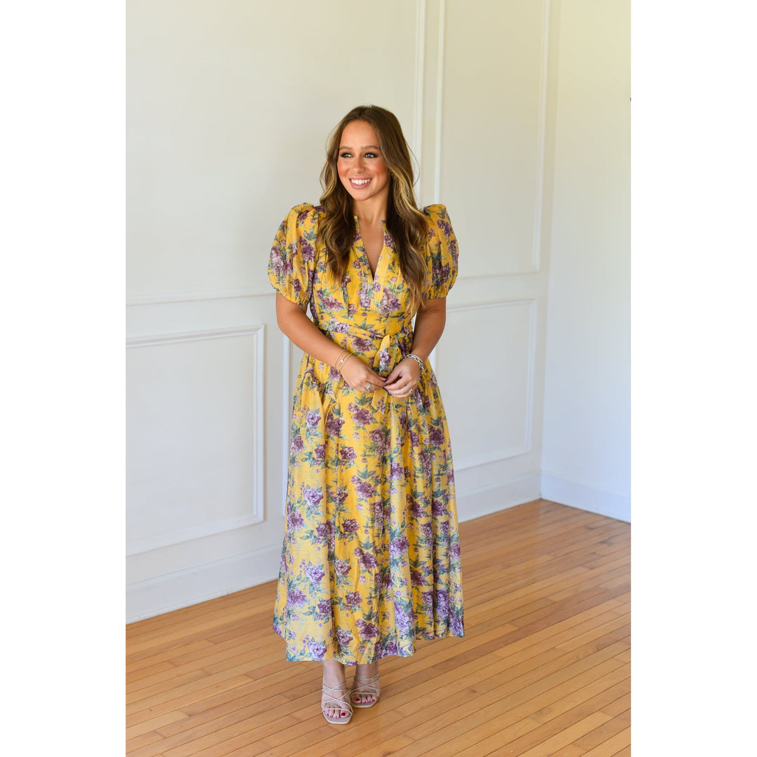 yellow maxi dress