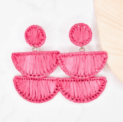 Pink tiered earrings