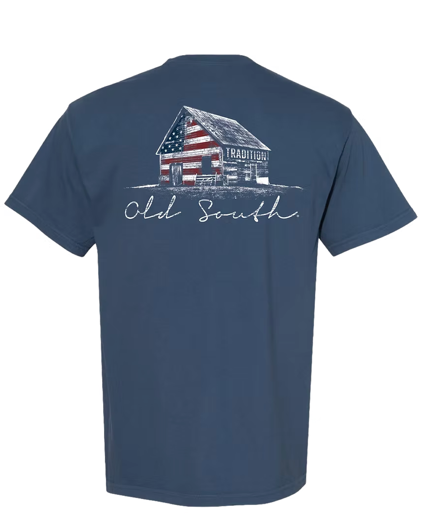 Old South Barn Ready SS Tee - Blue