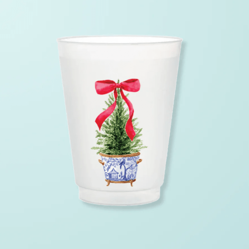 Christmas ginger pot frosted cup