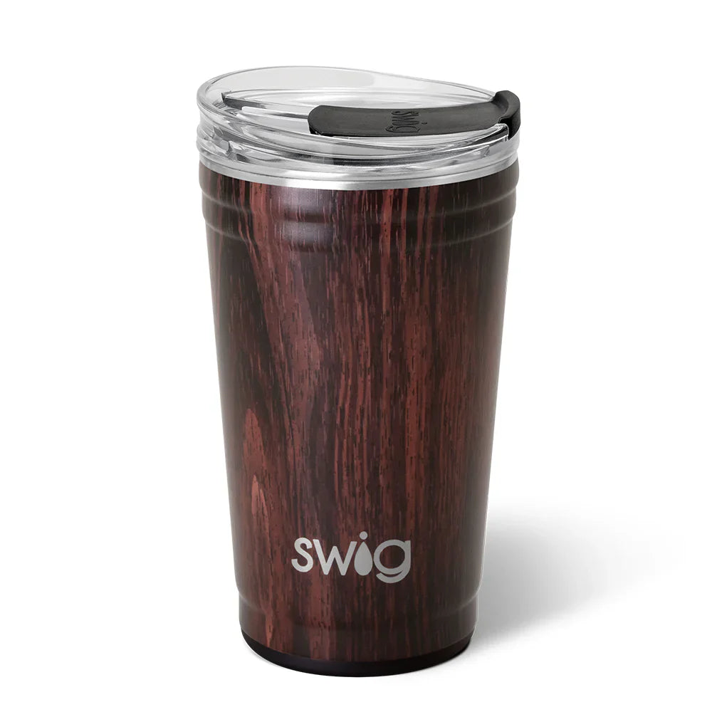 woodgrain party cup